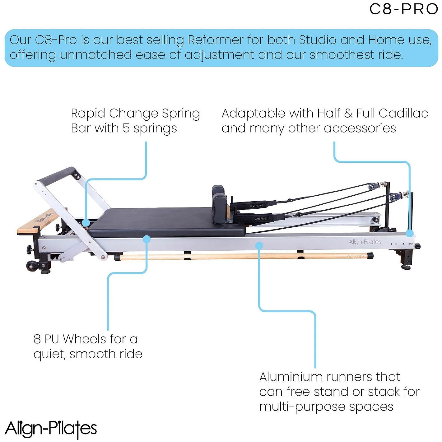 Align-Pilates C8-Pro Reformer