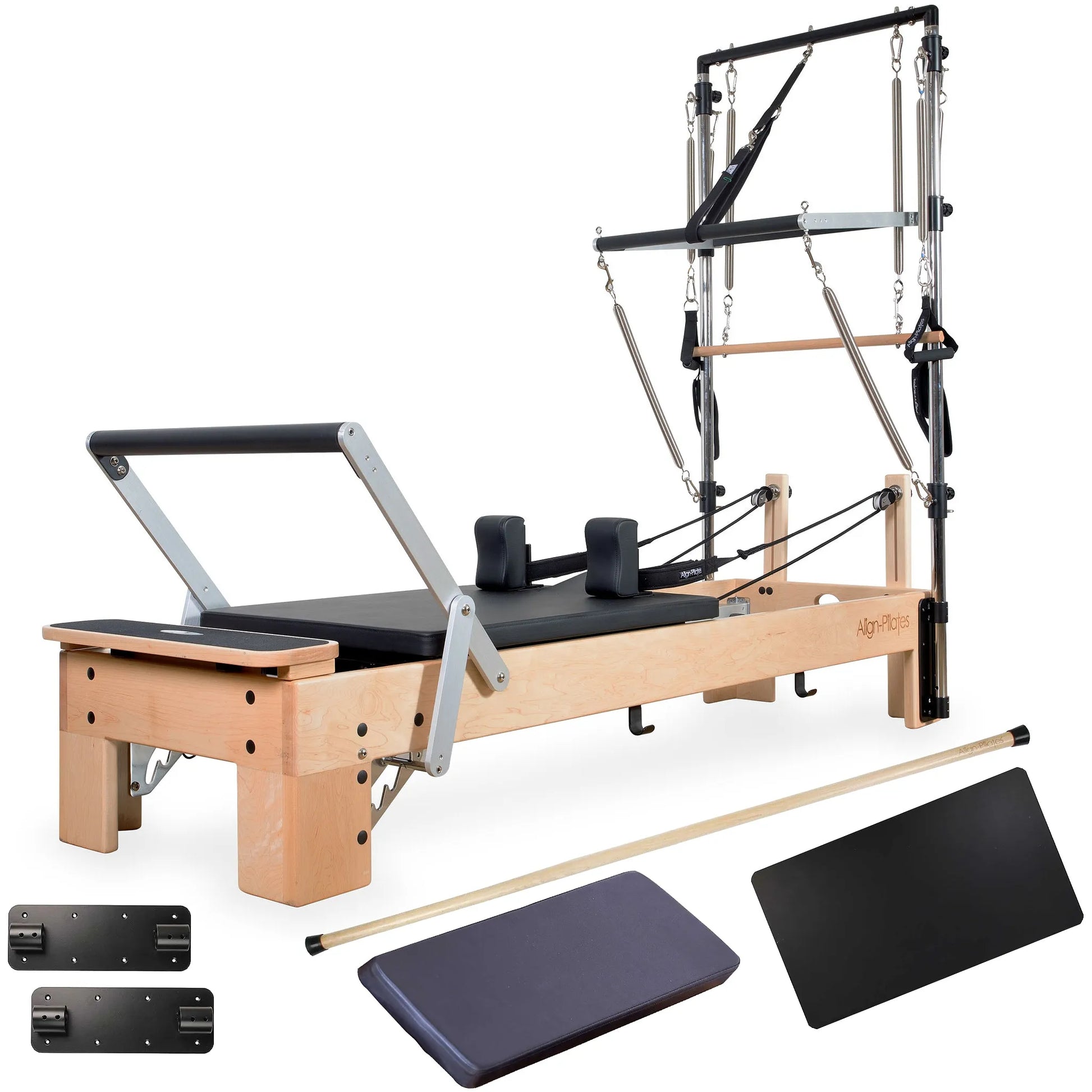 Align-Pilates M8-Pro Maple Wood Pilates with Half Cadillac Reformer Bundle