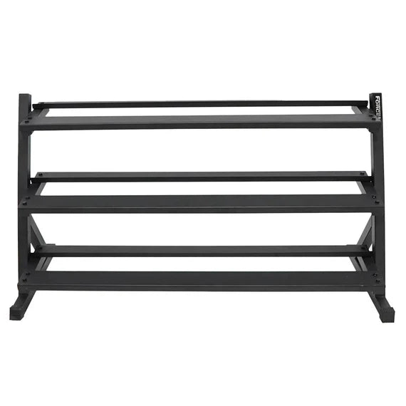 Force USA 3 Tier rubber hex dumbell rack